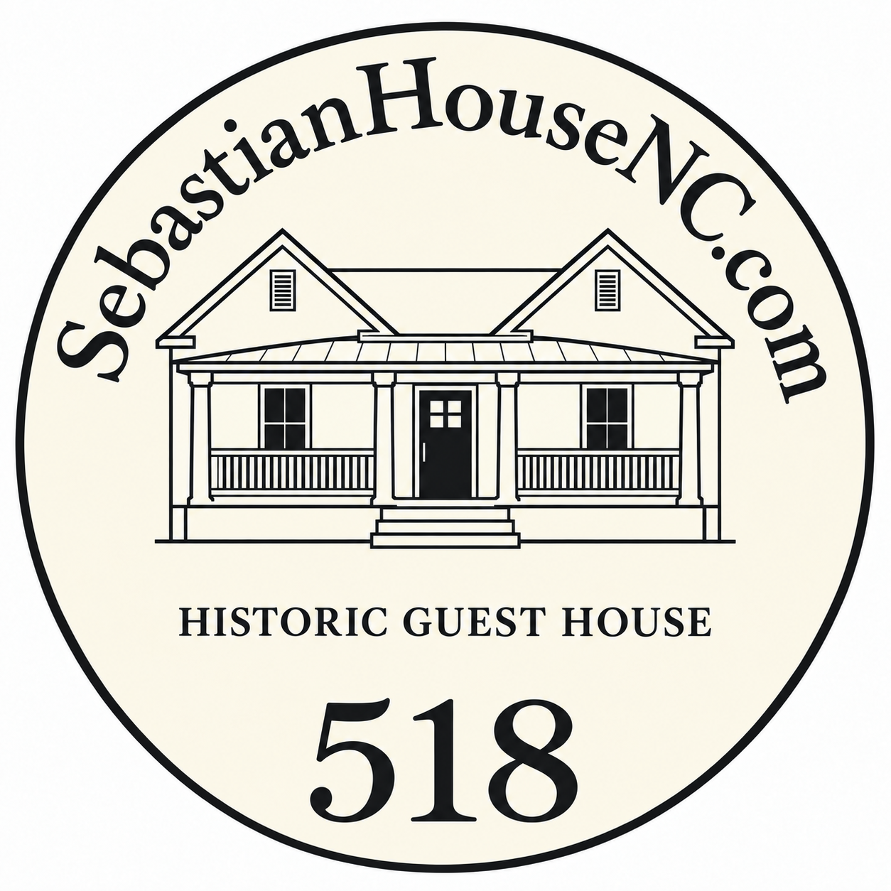 Sebastian House historic guest house sign